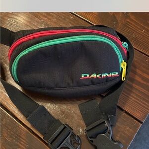 Dakine Black Belt Bag with Red and Green Accents